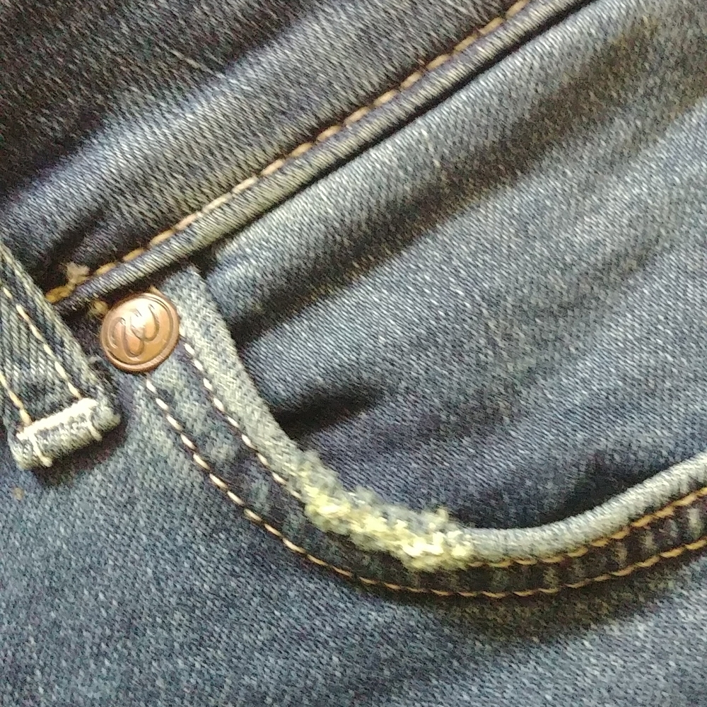 RARE Wrangler Premium Patch Retro Mae Jeans 👖Size 11 x 34 - Picture 7 of 10